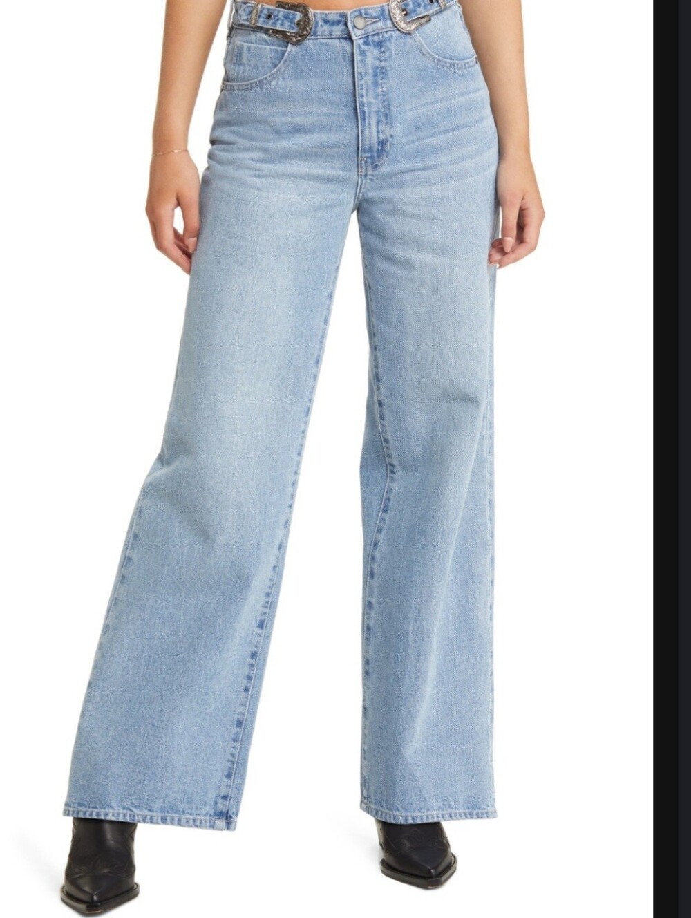 PTCL Women's Blue Wide-Leg Jeans